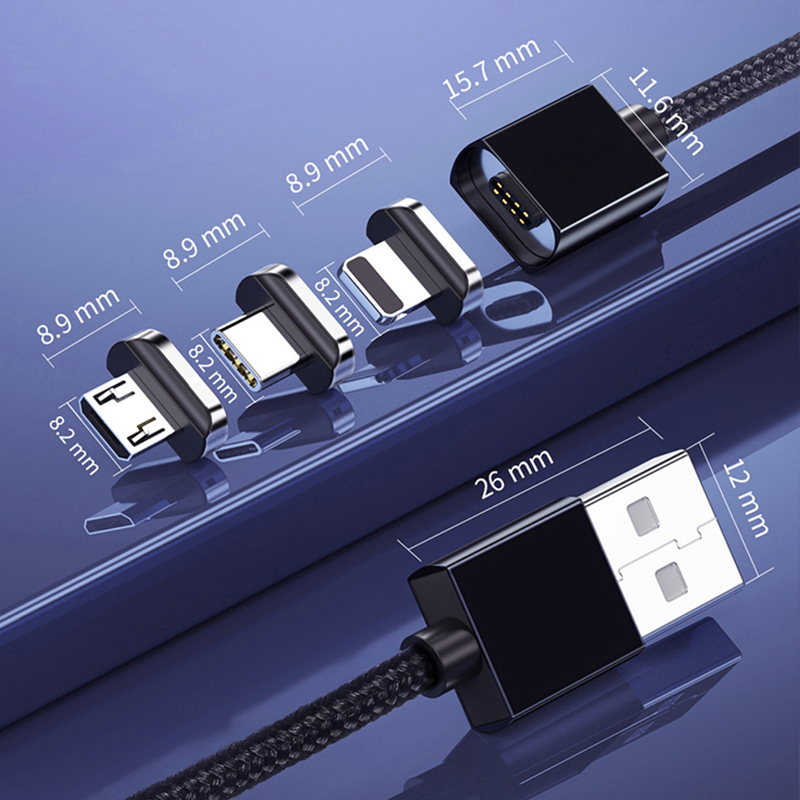 Hope OEM High quality 3A fast charge 3 in 1 magnetic usb data cable