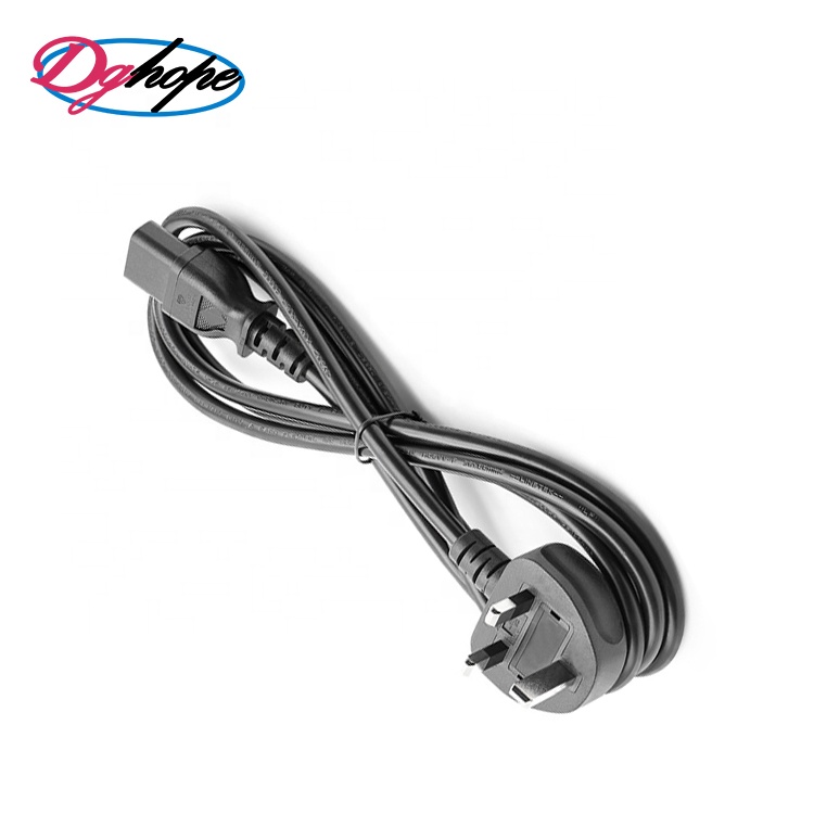 UK power cord malaysia BS Certification power cord dghope 3pin plug C13 power cord