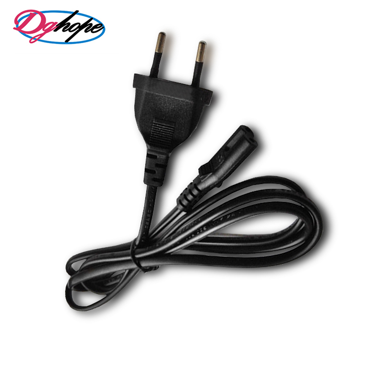 High quality 2 pin ac europe power plug C7 cable wholesale eu power cord for computer