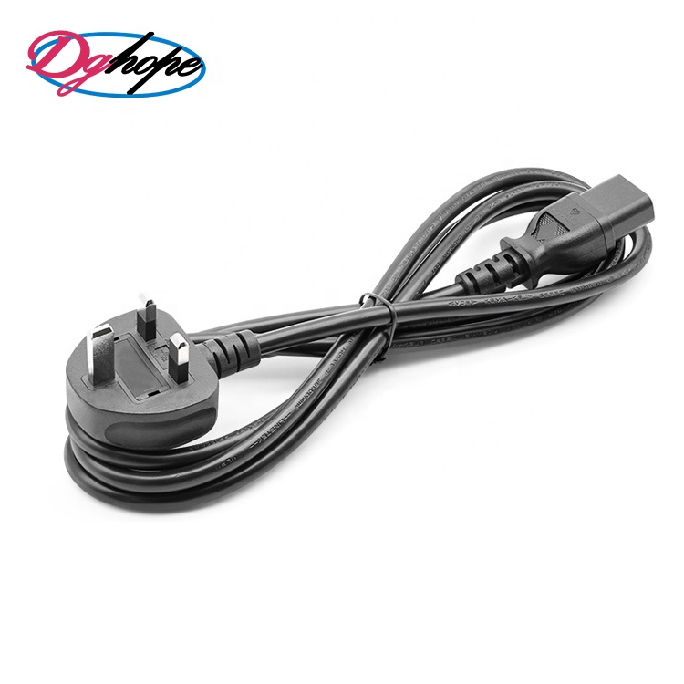 UK power cord malaysia BS Certification power cord dghope 3pin plug C13 power cord