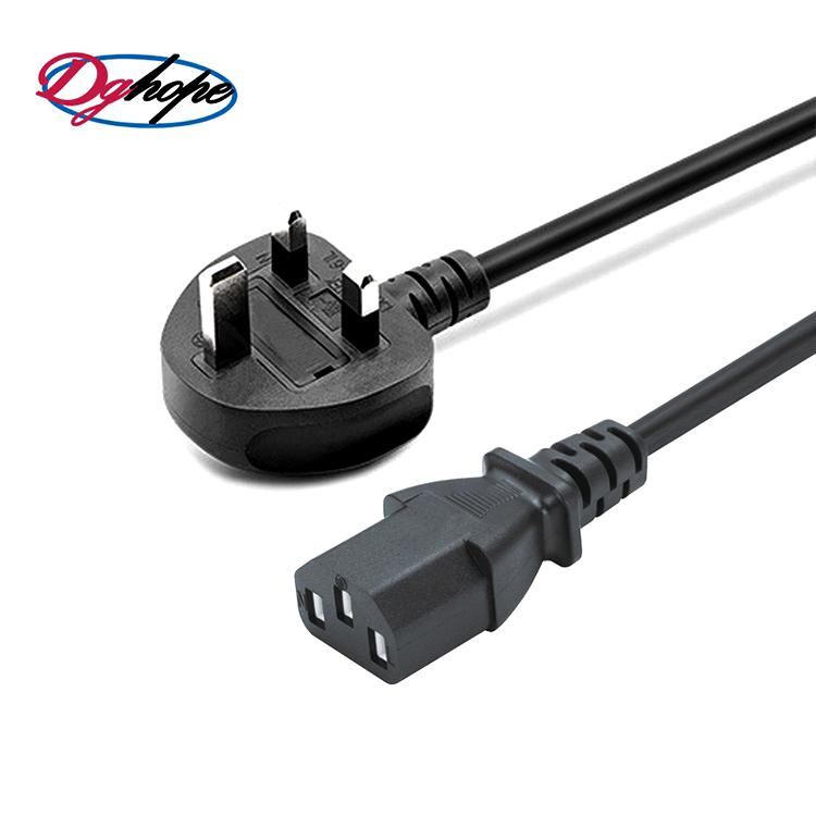 UK power cord malaysia BS Certification power cord dghope 3pin plug C13 power cord