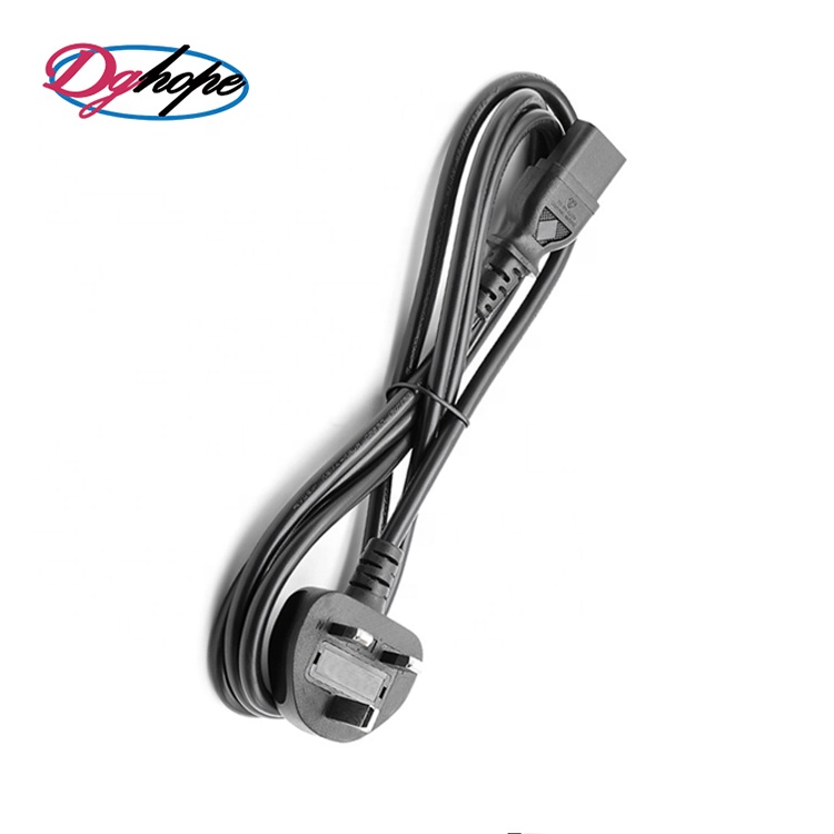 UK power cord malaysia BS Certification power cord dghope 3pin plug C13 power cord