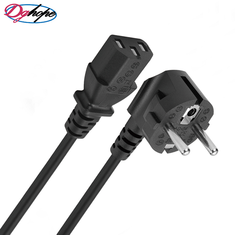 Wholesale EU 3 Plug AC Power Cord Power C13 Extension with VDE certification