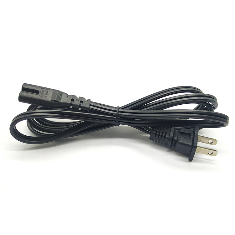 002  Customization  2 pin C7 US AC Power Cord with UL Certification